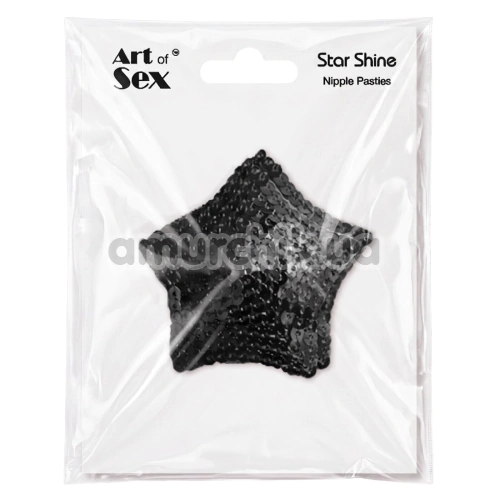 Украшения для сосков Art of Sex Star Shine, черные