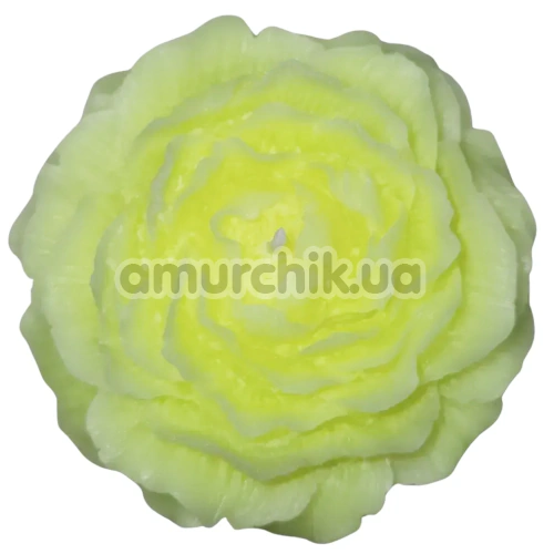 Свеча в виде пиона GlowKink L - светится в темноте, салатовая