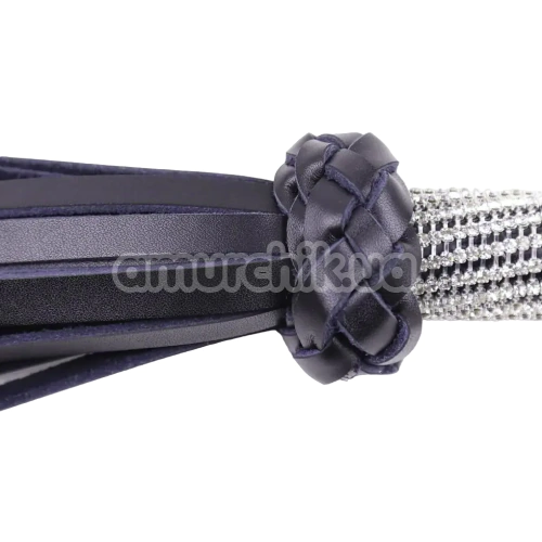Флоггер DS Fetish Rhinestone Pen Flogger 46, черный