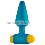 Анальна пробка з вібрацією Love Signal Wave Buzzer, бірюзова - Фото №1