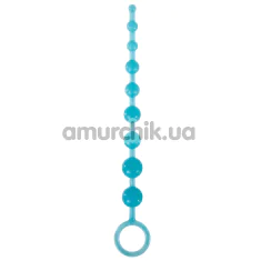 Анальная цепочка Firefly Pleasure Beads - светящаяся в темноте, голубая - Фото №1