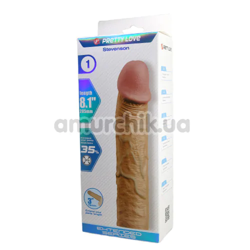 Насадка на пеніс Pretty Love Penis Sleeve Stevenson, тілесна