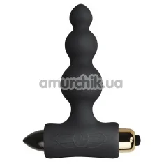 Анальная пробка с вибрацией Rocks-Off 7 Speed Bubbles Petite Sensations, чёрная - Фото №1