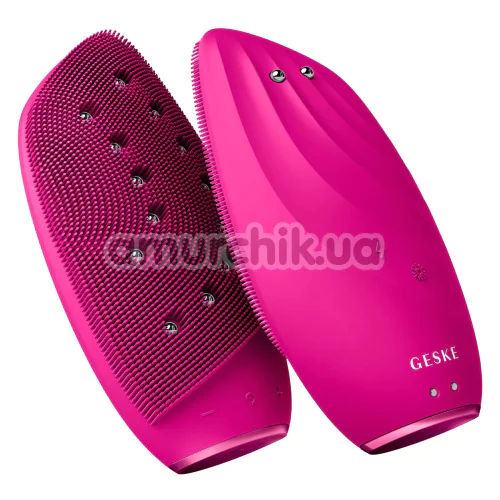 Щетка для лица Geske Sonic Thermo Facial Brush & Face-Lifter 8 in 1, ярко-розовая - Фото №1