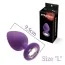 Анальна пробка з прозорим кристалом Mai Attraction Pleasure Toys L №49, фіолетова - Фото №2