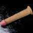 Вибратор с ротацией Dual-Layered Silicone Nature Cock LV410212, телесный - Фото №16