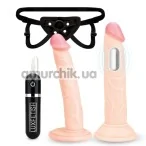 Набор Lux Fetish 3 PC Strap-On Pegging Set, телесный - Фото №1
