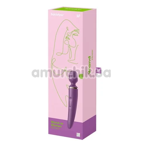 Універсальний вібромасажер Satisfyer Wand-er Woman, фіолетовий