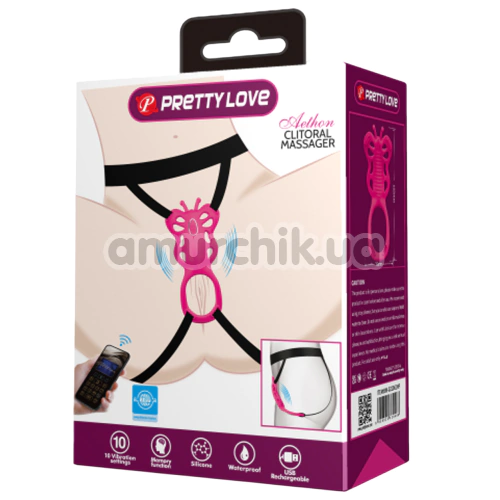 Вібратор-метелик Pretty Love Aethon, рожевий