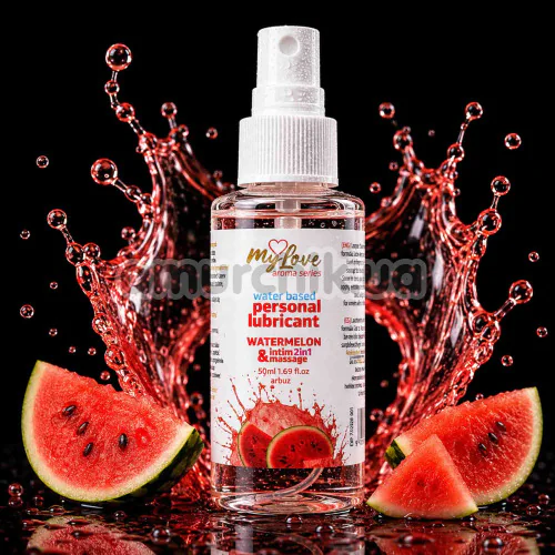 Масажний лубрикант MyLove Aroma Series Personal Lubricant 2in1 Watermelon - кавун, 50 мл