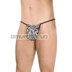 Трусы-стринги мужские Mens Thongs 4531, черное-белые - Фото №1