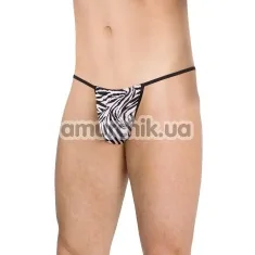 Труси-стрінги чоловічі Mens Thongs 4531, чорне-білі - Фото №1