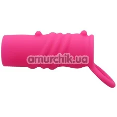 Насадка на пенис Sensation Sleeve, ребристая розовая - Фото №1