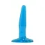 Анальна пробка Basix Rubber Works Mini Butt Plug, блакитна - Фото №1