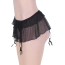 Комплект Star Night Double Lace Mini Skirt Set, черный: трусики-стринги + пояс для чулок - Фото №6