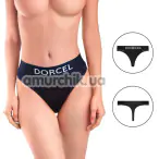 Трусики-стринги с карманом для вибратора Dorcel Panty Lover, черные - Фото №1