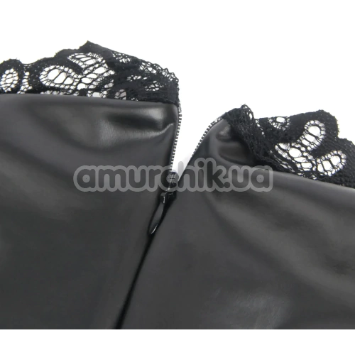 Сукня Star Night Wet Look Dress With Lace Collar, чорна