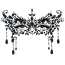 Прикраса для обличчя Leg Avenue Masquerade Mask Rhinestone Stick-On Jewels, чорна - Фото №1