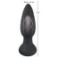 Анальная пробка с пульсацией Black Velvets Shaking Plug, черная - Фото №4