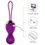 Вагинальные шарики с вибрацией Foxshow Vibrating Silicone Kegel Balls, фиолетовые - Фото №5