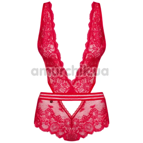 Боди Obsessive 853-TED-3, красное