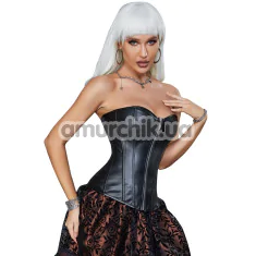 Корсет Star Night Sexy Leather Zipper Corset, чорний - Фото №1