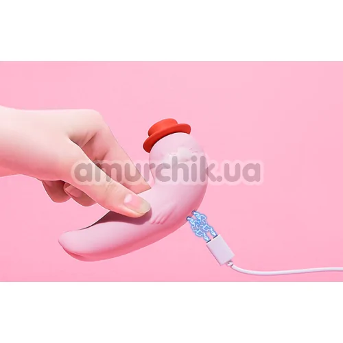 Симулятор орального секса для женщин с вибрацией CuteVibe Franky, розовый