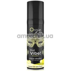 Збуджуючий гель з ефектом вібрації Orgie Dual Vibe! Liquid Vibrator Lemon Gin and Tonic - лимонний джин і тонік, 15 мл - Фото №1
