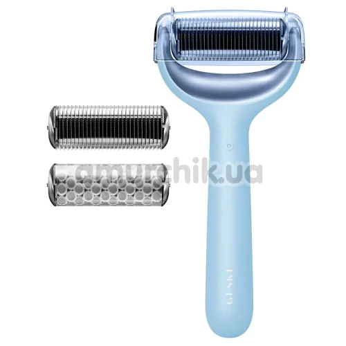 Массажер-роллер для лица и тела с микроиглами Geske MicroNeedle Face & Body Roller 8 in 1, голубой - Фото №1