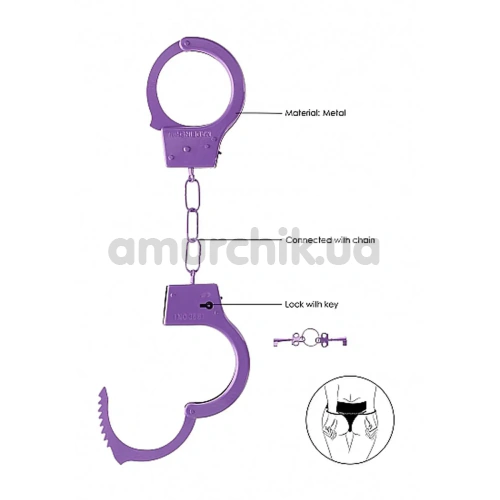 Наручники Ouch! Beginner's Handcuffs, фіолетові
