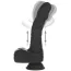 Вибратор с ротацией и толчками Addiction Naked Noir Rotating & Thrusting Vibrating Dong 8.6, черный - Фото №4
