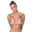 Украшения для сосков Cottelli Accessoires Nipple Stickers Square, серебряные - Фото №4