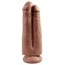 Подвійний фалоімітатор King Cock 7 Two Cocks One Hole, коричневий - Фото №1