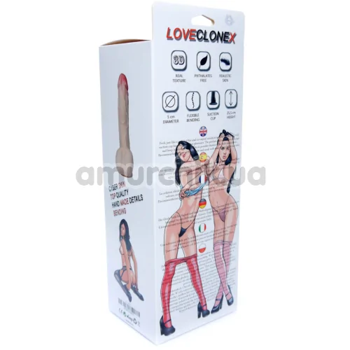 Фаллоимитатор LoveCloneX Dionizos 9.5, телесный