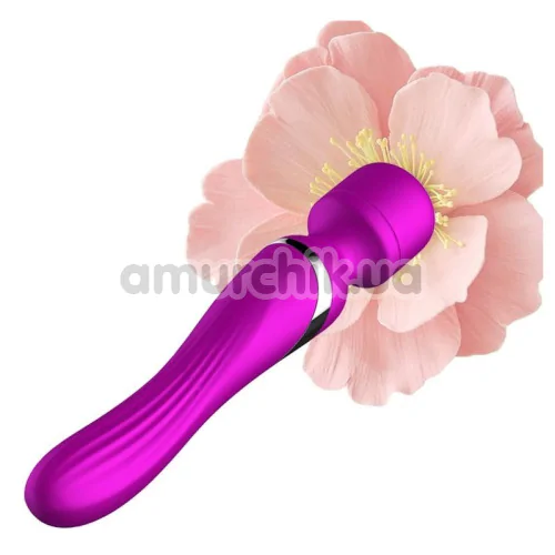 Універсальний вібромасажер Foxshow Silicone Dual Massager, фіолетовий