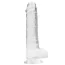 Фаллоимитатор Realrock Crystal Clear Dildo Realistic 8, прозрачный - Фото №1