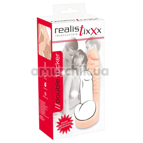 Анальна насадка Realistixxx Double Fucker, тілесна