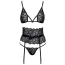 Комплект Kissable Suspender Set, черный: бюстгальтер + пояс для чулок + трусики-стринги - Фото №3