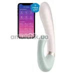 Вибратор с подогревом Satisfyer Heat Wave, розово-бирюзовый - Фото №1