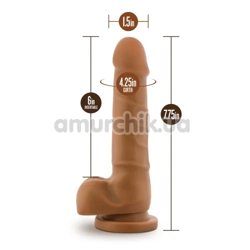 Фаллоимитатор Dr. Skin Realistic Cock Stud Basic 7, коричневый