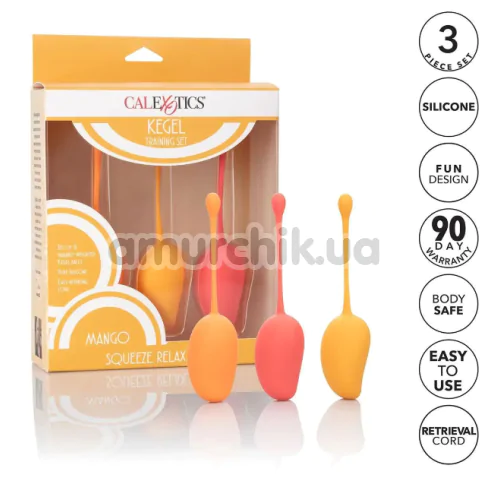 Набор вагинальных шариков Kegel Training Set Mango Squeeze Relax Repeat, оранжевый