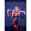 Костюм преступницы Leg Avenue Chaos Cutie Costume, черно-красный: комбинезон + пояс с гартером - Фото №9