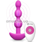 Анальная пробка с вибрацией B-Vibe Triplet, розовая - Фото №1