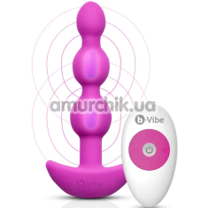 Анальная пробка с вибрацией B-Vibe Triplet, розовая - Фото №1