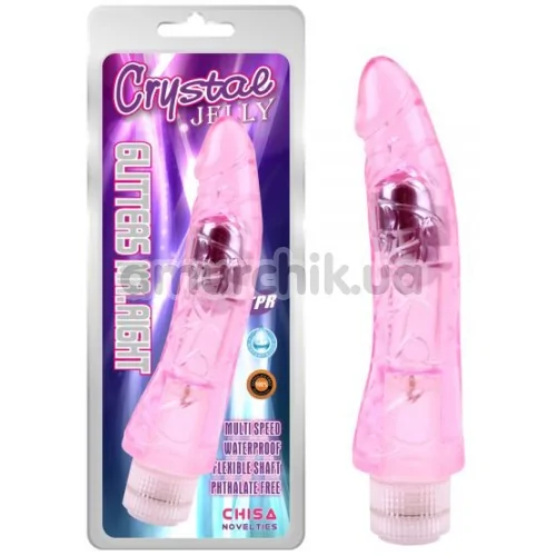Вибратор Crystal Jelly Glitters Mr.Right, розовый