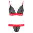 Комплект Passion Free Your Senses Glamiss Set, черно-красный: бюстгальтер + трусики - Фото №2