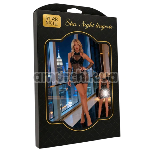 Сукня Star Night Sexy Sparkle Rhinestone Dress, чорна