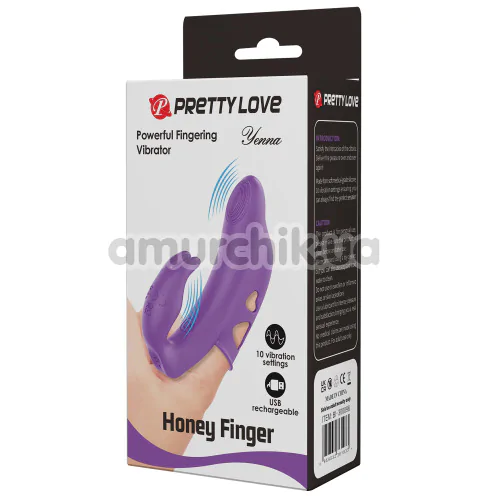 Вибратор на палец Pretty Love Yenna Honey Finger, фиолетовый