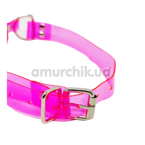 Кляп DS Fetish Neon Ball Gag, рожево-червоний