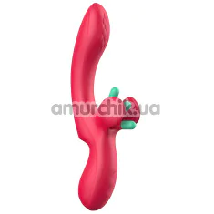 Вибратор Sweet Play G-Spot & Critoral Flappinng Vibrator А16, красный - Фото №1